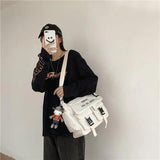Student Canvas Crossbody Bags For Women Shoulder Sling Clutch Messenger Bag
