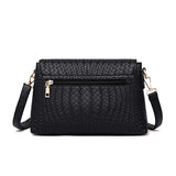 Small Soft Leather Bag Flap Pocket Handbags Shoulder Bags For Ladies