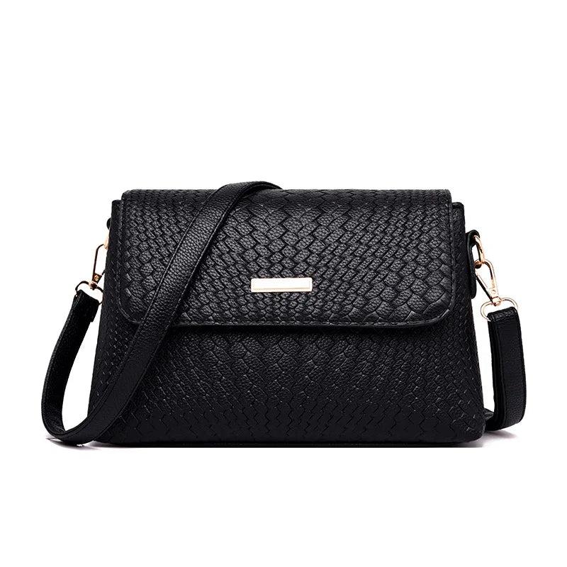 Flap Pocket Handbags Shoulder Bags for Ladies PU Leather Bag