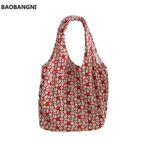 Women Canvas Shoulder Bags Flower Embroidery Totes Female Casual Floral Handbags