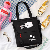 Women Corduroy Zipper Shoulder Bag Casual Tote Female Crossbody Bag