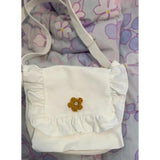 Canvas Lace Crossbody Shoulder Bag Schoolgirl Handbag