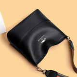 Leather Shoulder Bag Women Tote Bag Ladies Bucket Bag Crossbody Bags