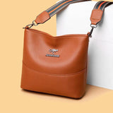 Leather Shoulder Bag Women Tote Bag Ladies Bucket Bag Crossbody Bags