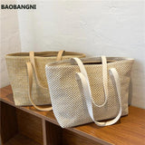 Women Beach Straw Woven Shoulder Tote Bag Casual Large Handbags