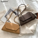 Vintage French Shoulder Bag Matte PU Office Ladies Handle-pouch