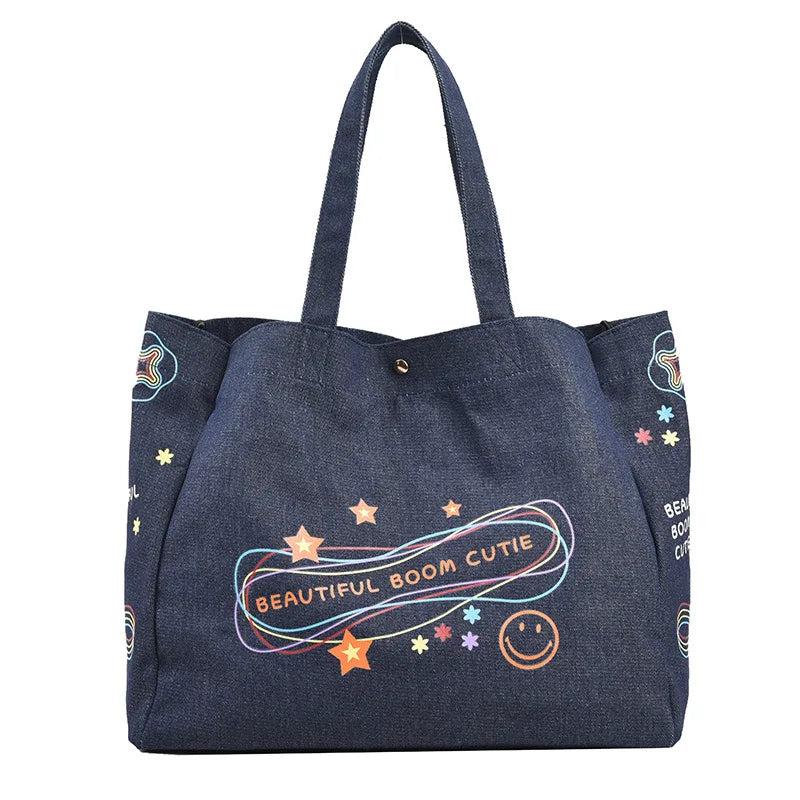 Cowboy Tote Bag Large Capacity Women Handbags Shoulder Bag