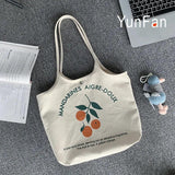 Canvas Shoulder Bag Fruit Ins Wild Female Student Handbag