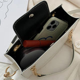 Shoulder Bags PU Solid Crossbody Handbags Satchel OL Flap All-match Brief Style