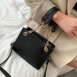 Shoulder Bags PU Solid Crossbody Handbags Satchel OL Flap All-match Brief Style