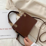 Shoulder Bags PU Solid Crossbody Handbags Satchel OL Flap All-match Brief Style