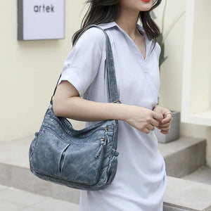 Vintage Leather Women Crossbody Shoulder Bag Lady Handbag Messenger Purse