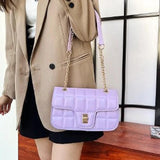 Women Small Crossbody Sling Bag PU Leather Shoulder Handbag Chain Purse