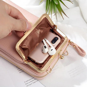 Mini Crossbody Bag Tassel Zipper PU Leather Female