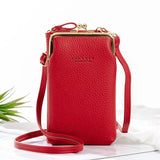 Mini Crossbody Bag Tassel Zipper PU Leather Female