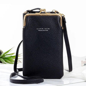 Mini Crossbody Bag Tassel Zipper PU Leather Female