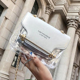 Crossbody Bag Mini Purse Clear Ladies Transparent Chain Bag