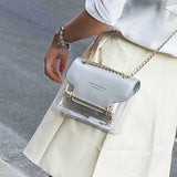 Crossbody Bag Mini Purse Clear Ladies Transparent Chain Bag