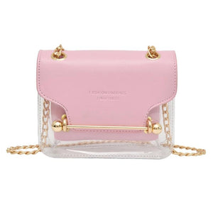 Crossbody Bag Mini Purse Clear Ladies Transparent Chain Bag