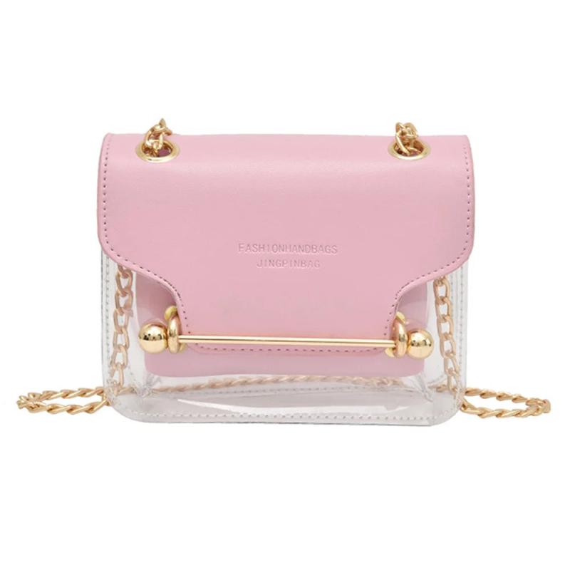 Crossbody Bag Mini Purse Clear Ladies Transparent Chain Bag