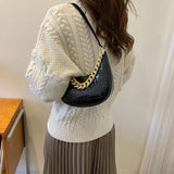 Crocodile Pattern Women Shoulder Bag Pu Leather Handbags Ladies Underarm Bags