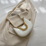 Crocodile Pattern Women Shoulder Bag Pu Leather Handbags Ladies Underarm Bags