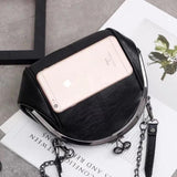 Vintage Shell Lock Bag Crossbody Shoulder Chains PU Leather Tote Handbags