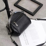 Vintage Shell Lock Bag Crossbody Shoulder Chains PU Leather Tote Handbags
