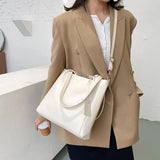 PU Leather Shoulder Bags Women Casual Crossbody Underarm Totes