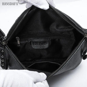 High First layer cowhide Women Handbag 100% Leather Ladies Shoulder Bag Chain