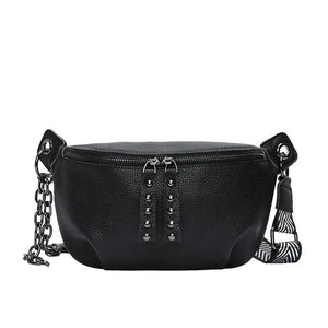 High First layer cowhide Women Handbag 100% Leather Ladies Shoulder Bag Chain