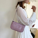 Purple Armpit Sling Handbag Lady Shoulder Messenger Bag