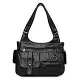 Soft Leather Women's Shoulder Bags Multi-Layer Crossbody Handbag