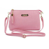 Crocodile Pattern Shoulder Bag PU Leather Messenger Bag for Women