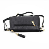 Crocodile Pattern Shoulder Bag PU Leather Messenger Bag for Women