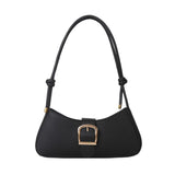 Mini Half Moon PU Leather Tote Bag Evening Bag Small Shoulder Handbag