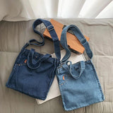 Vintage Denim Women's Crossbody Bag Satchel Handbag