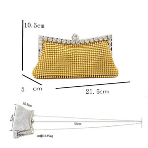 Glitter Bead Evening Clutch Bag Silver Vintage Bridal Purse