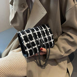 Knitted Women Chain Single Shoulder Strape Crossbody Bags Lady Handbag Totes