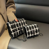 Knitted Women Chain Single Shoulder Strape Crossbody Bags Lady Handbag Totes