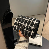 Knitted Women Chain Single Shoulder Strape Crossbody Bags Lady Handbag Totes