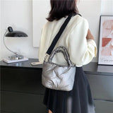 High Solid Bucket Shoulder Crossbody Bag Woman