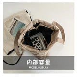 Canvas Shopper Shoulder Bag Women Soft Cotton Totes Bag Single Shoulder Handbag