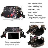 Nylon Waterproof Shoulder Bag Women Handbag Print Messenger Bag