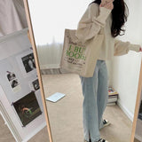 Poetry Lifest Canvas Shoulder Tote Bag