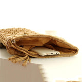 National Style Straw Handbags Vintage Rattan Beach Bag Tote