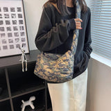 Quilted Padded Women Shoulder Bag Winter Tote Crossbody Space Handbag