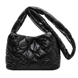 Quilted Padded Women Shoulder Bag Winter Tote Crossbody Space Handbag