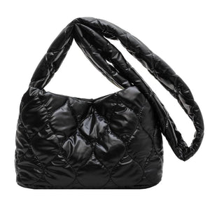 Quilted Padded Women Shoulder Bag Winter Tote Crossbody Space Handbag