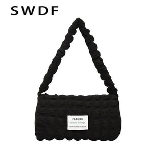 Canvas Shoulder Bag for Women Casual Handbag Small Tote Bag